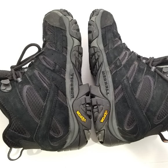 Merrell Men Black Night Moab Hiking Boots 7 - Picture 11 of 16